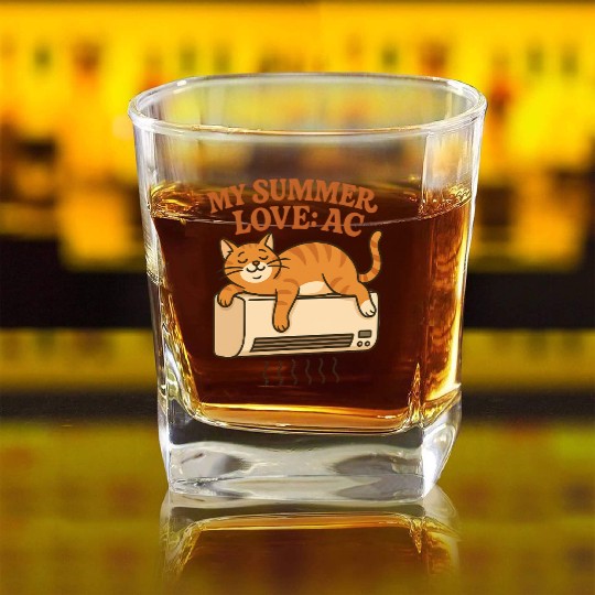 My Summer Love AC Square Whiskey Glasses