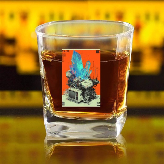 Retro Tech Crystal Fusion Square Whiskey Glasses