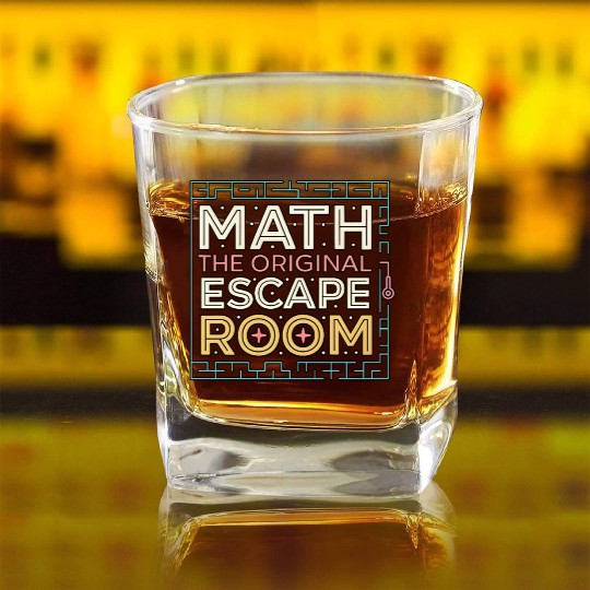 Math: The Original Escape Room | Puzzle Design Square Whiskey Glasses
