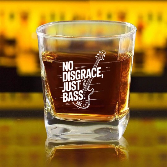 Just Bass, No Disgrace – White Square Whiskey Glasses