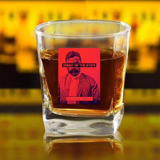 Emiliano Zapata (EOTS) (R) Square Whiskey Glasses