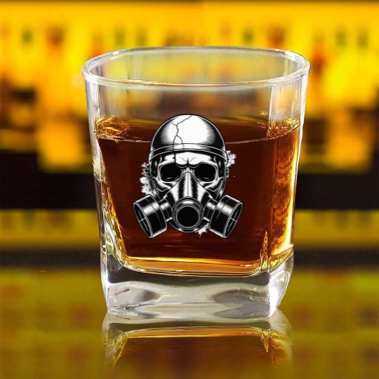 Toxic Skull – Apocalypse Style Square Whiskey Glasses