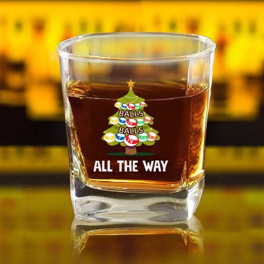 Bingo Balls All The Way Tree Fun Square Whiskey Glasses