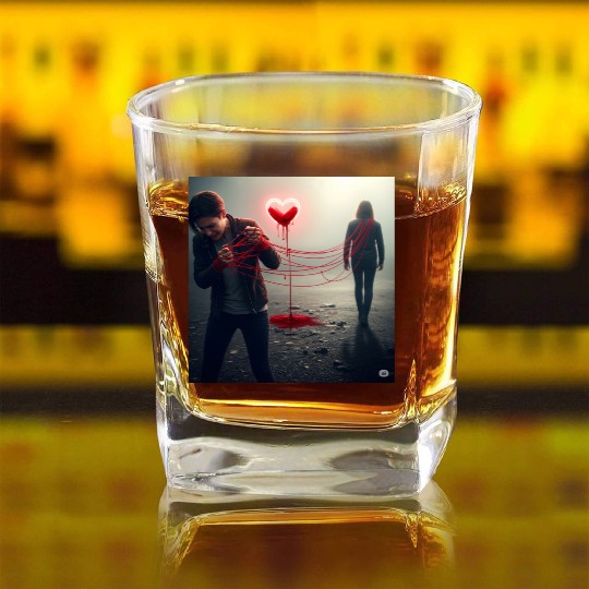 The Bleeding Heart Square Whiskey Glasses