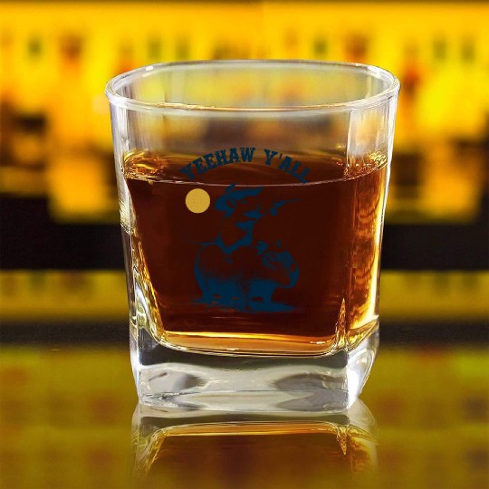 Yeehaw_Yall Capybara & Mouse Square Whiskey Glasses