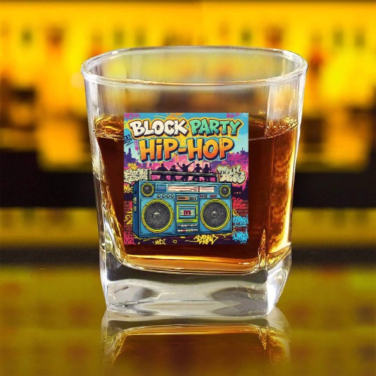 Hip-Hop Block Party Retro 90 Square Whiskey Glasses