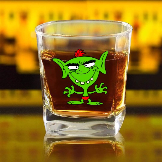 green goblin Square Whiskey Glasses