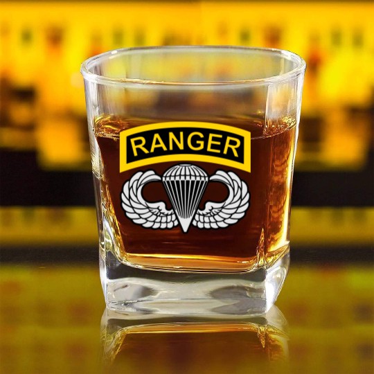 Airborne Ranger Square Whiskey Glasses