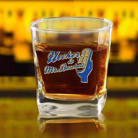 Ueck Uecker Milwaukee Mr. Baseball Square Whiskey Glasses