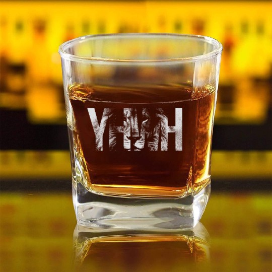 YHWH (Yahweh) Lion Square Whiskey Glasses