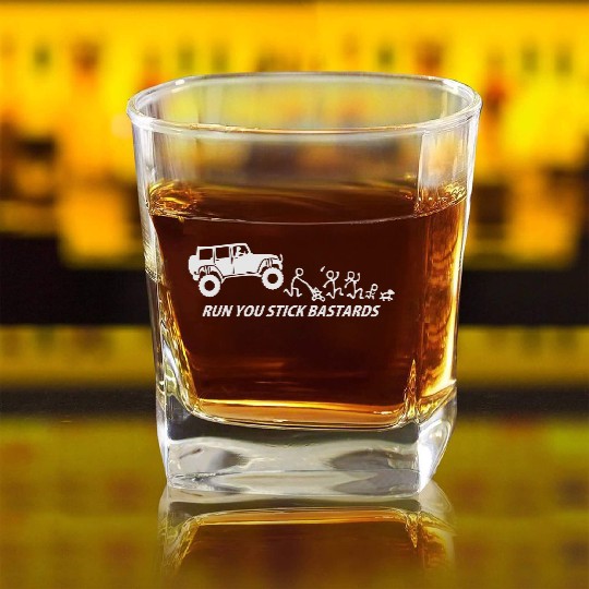 Jeep...Run Square Whiskey Glasses