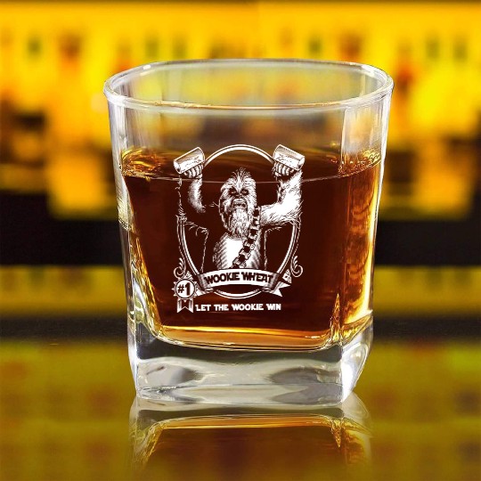 Chewbacca Wookiee - Let the wookie win Square Whiskey Glasses