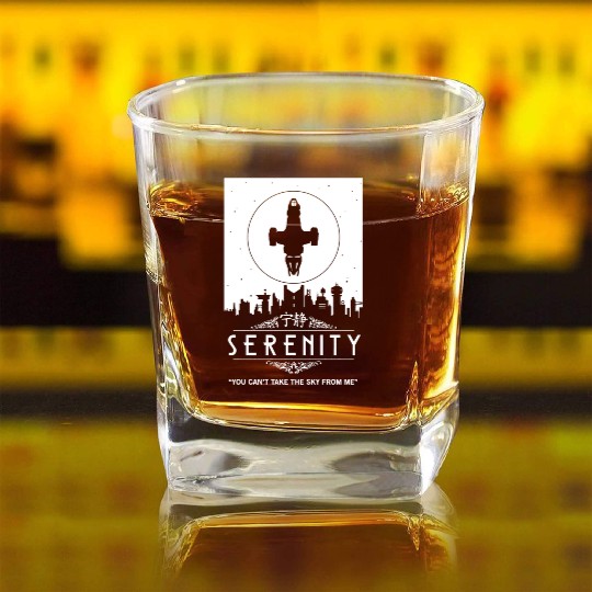 Serenity - You can't take the sky from me Firefly Square Whiskey Glasses