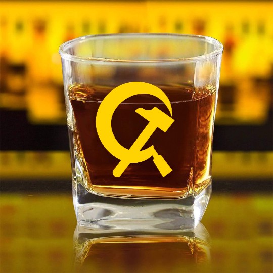 Hammer and sickle Square Whiskey Glasses