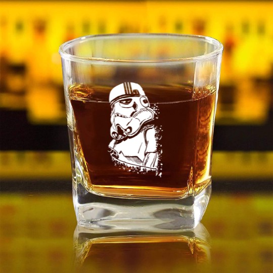 Funny and cool Star Wars Stormtrooper graffiti Square Whiskey Glasses