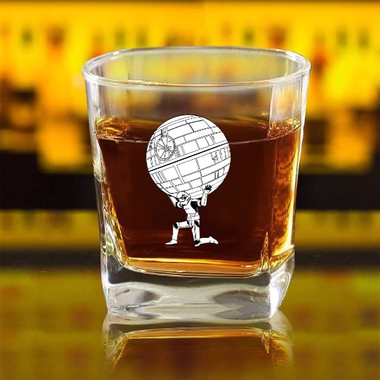 Funny Star Wars Stormtrooper art Square Whiskey Glasses