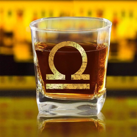 Zodiac Sign Libra – The Sign of Libra Square Whiskey Glasses