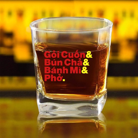 Vietnamese / Vietnam Street Food Square Whiskey Glasses