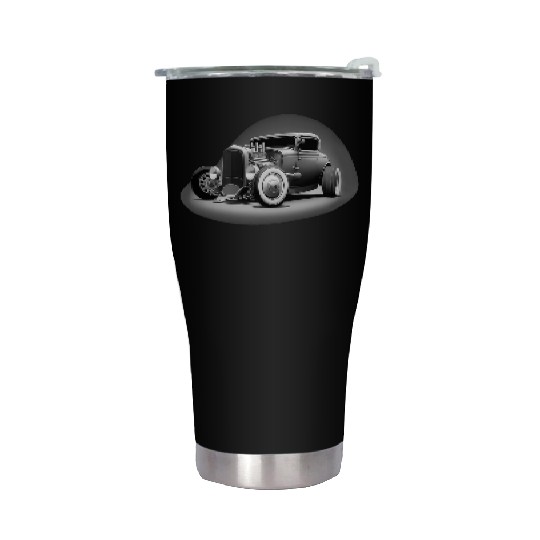 Street Rod Aesthetic Style Vintage Car Hot Rod Stainless Steel Tumblers