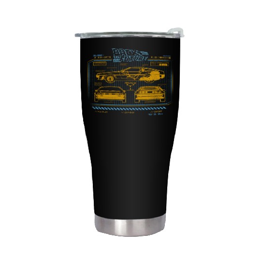 Back To The Future 35Th Anniversary Delorean Stainless Steel Tumblers
