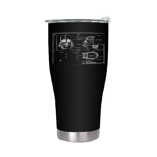 darth vader star wars blueprint Stainless Steel Tumblers