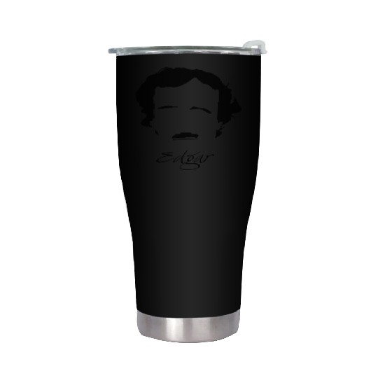 Edgar Allan Poe Silhouette & Hirsute Stainless Steel Tumblers
