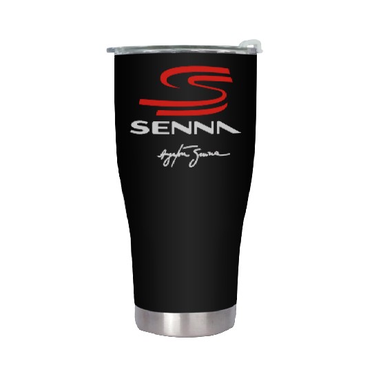 ayrton senna logo Stainless Steel Tumblers