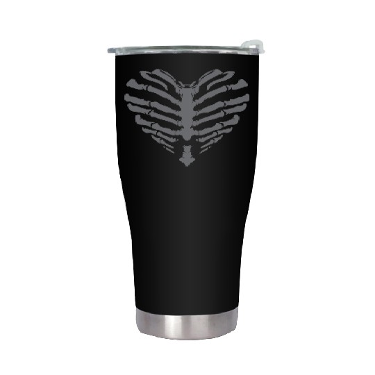 Skeleton Heart Stainless Steel Tumblers