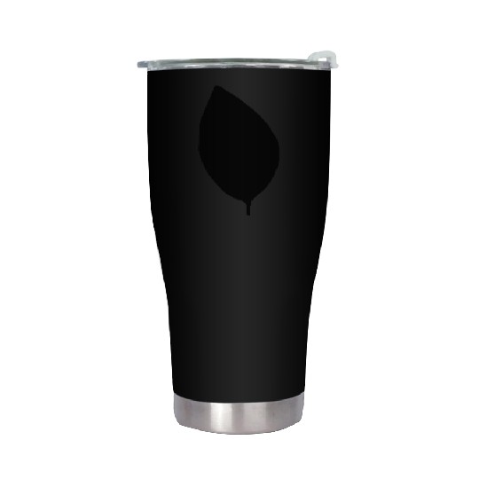 apple tree leaf silhouette Stainless Steel Tumblers