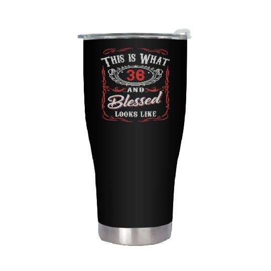 This Is What 36 And Blessed Looks Like Stainless Steel Tumblers