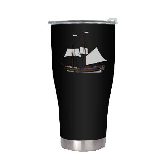 ship boat canoe sailboat submarine yacht anchor405 Stainless Steel Tumblers