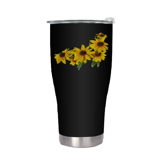 flowers lilies tulips orchids sunflower dahlia ger Stainless Steel Tumblers