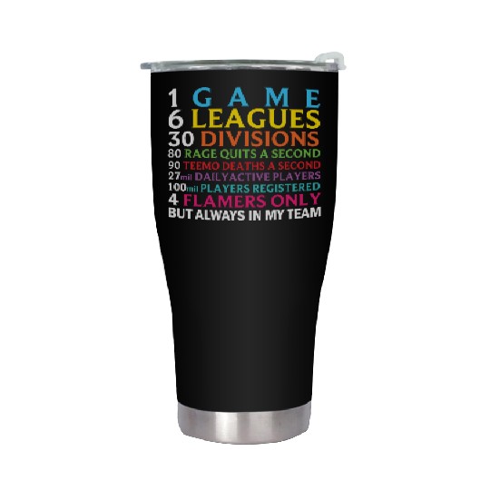 League of Legends troll rage quit and flamers Stainless Steel Tumblers