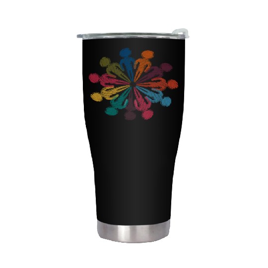 weltfrieden auf erden world peace on earth love179 Stainless Steel Tumblers