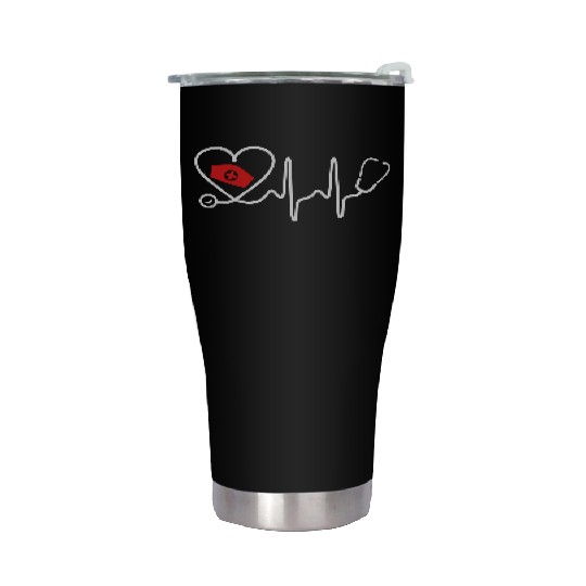 Heart Beat Nurse Stainless Steel Tumblers
