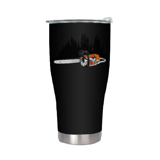 Your Forestry Business - Chainsaw & Pine Forest Stainless Steel Tumblers