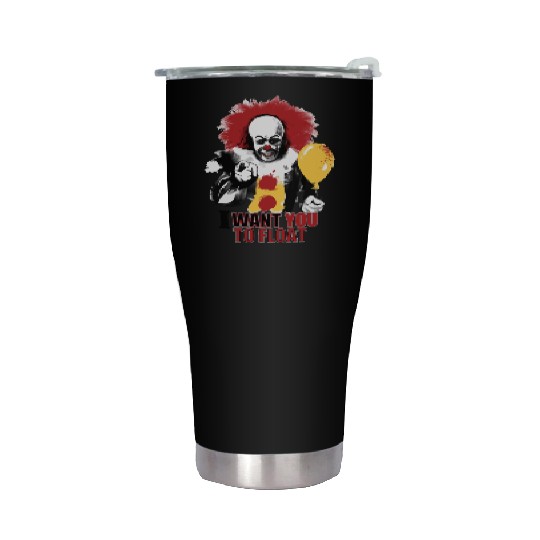 Creepy Pennywise LIGHT Version Art Character Stainless Steel Tumblers