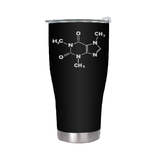 Caffeine Molecule Gamer Nerd Geek Science Funny Me Stainless Steel Tumblers
