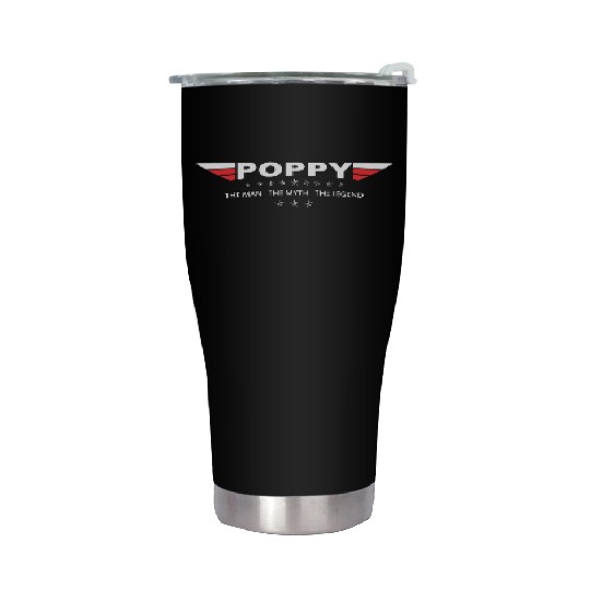 Poppy The Man The Myth The Legend Stainless Steel Tumblers