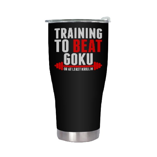 Training To Beat Goku Stainless Steel Tumblers