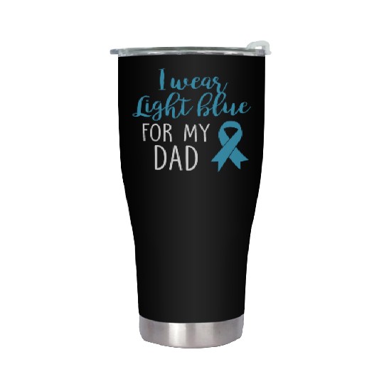 I Wear Light Blue For Dad Stainless Steel Tumblers Prostate Cancer