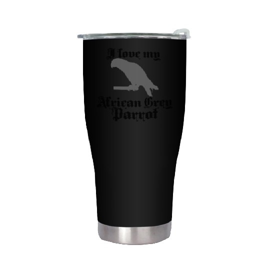 grey parrot Stainless Steel Tumblers
