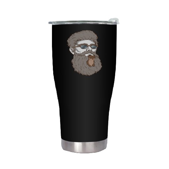 Beard Weasel Funny Beard Design Stainless Steel Tumblers