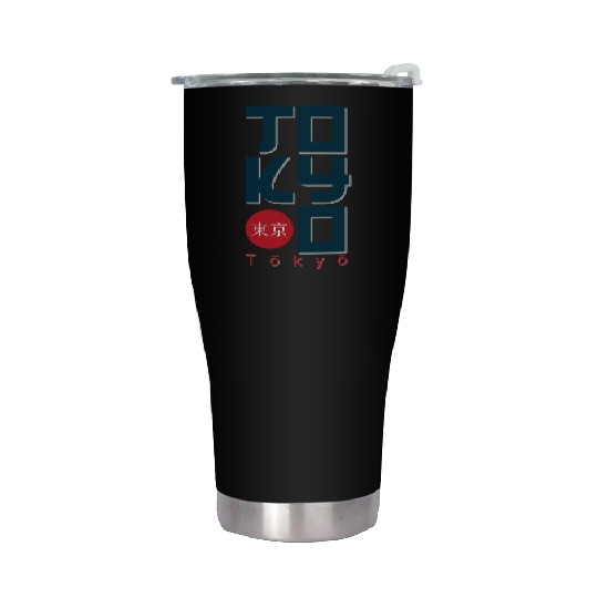 Tokyo Stainless Steel Tumblers and apparel design effect print,