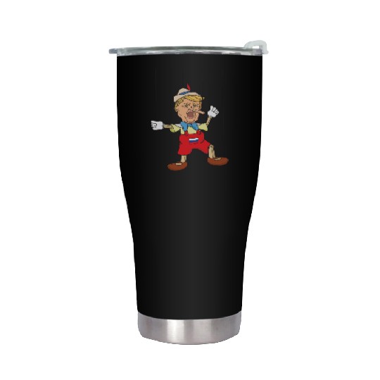 Trump Lying Pinocchio Stainless Steel Tumblers
