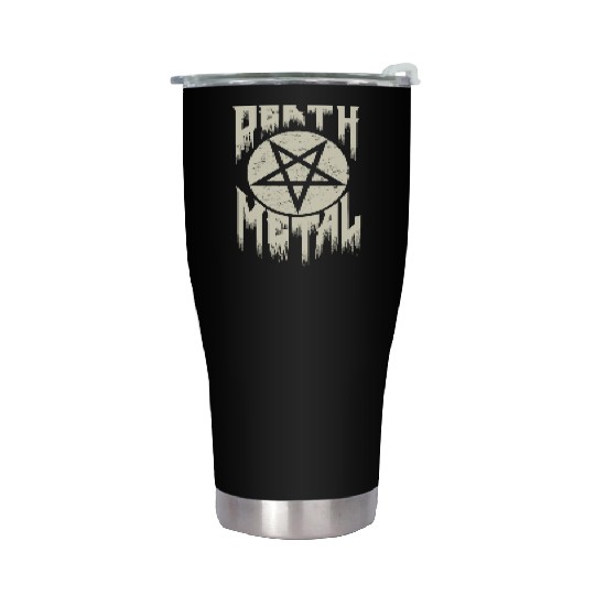 Death metal pentagram lettering. Stainless Steel Tumblers