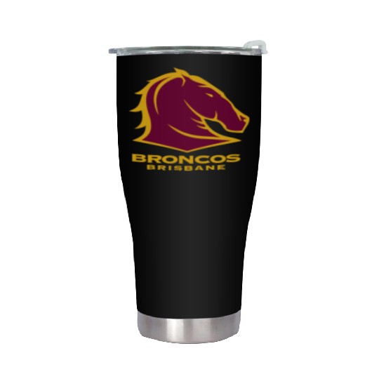 BRISBANE BRONCOS NRL TEAM LOGO PET TANK CAT OR DOG Stainless Steel Tumblers