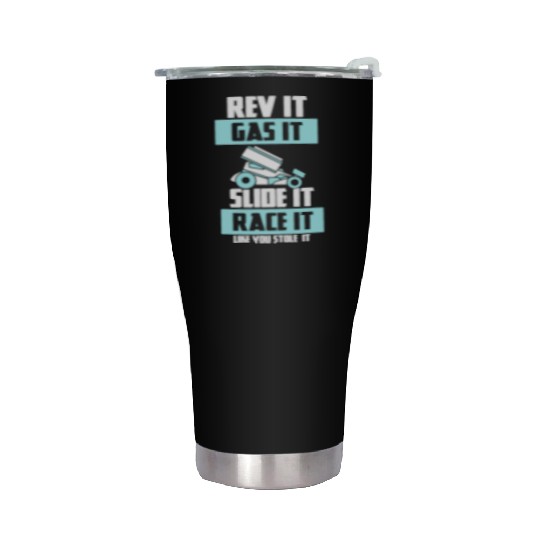SPRINT CAR RACING GIFT: Race It Like You Stole It Stainless Steel Tumblers