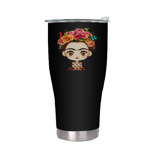 FRIDA KAHLO woman Stainless Steel Tumblers