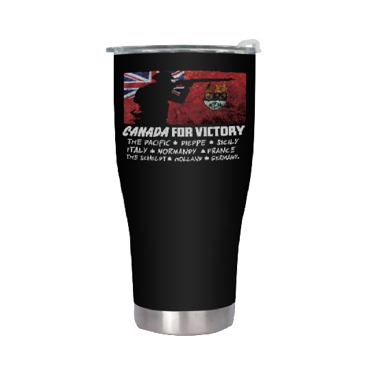 Canadian World War 2 Battles Stainless Steel Tumblers